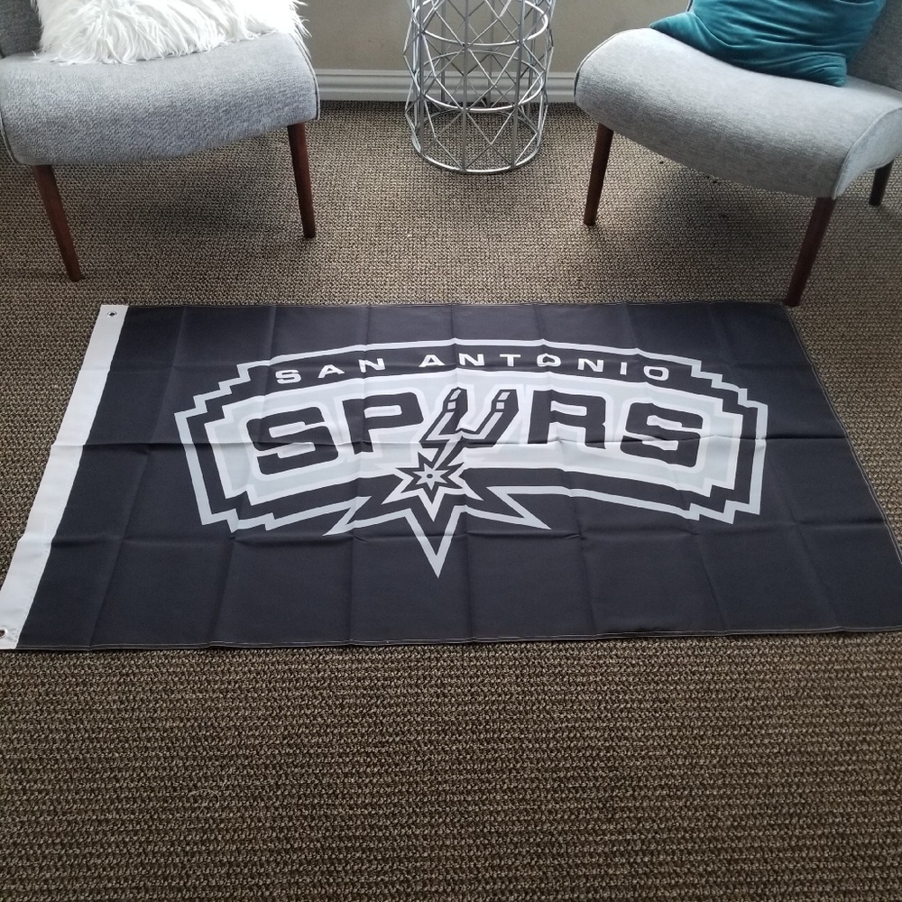 San Antonio Spurs Flag Banner New 3x5 Ft Mancave Tailgate Game Day Office